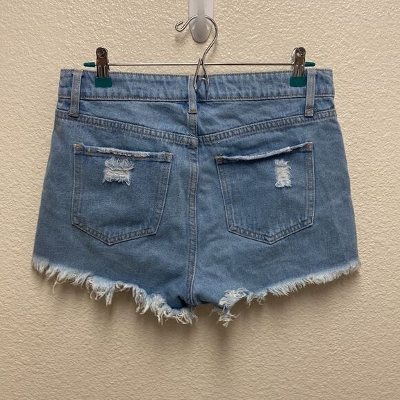 Hammer Jeans Distressed Exposed Button Fly Shorts Medium - Picture 6 of 6